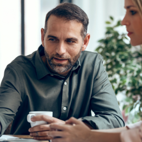 Cyber consultant and client