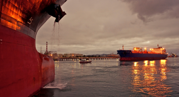 Ships in port