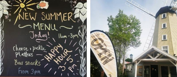 Founders café's refreshed summer menu and its iconic windmill