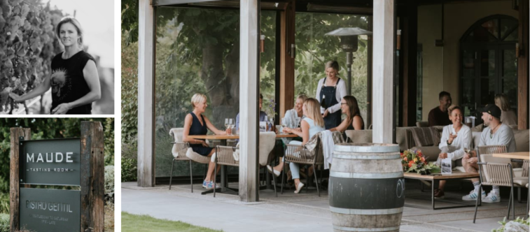 Sarah-Kate Dineen at the Maude Wines tasting room 