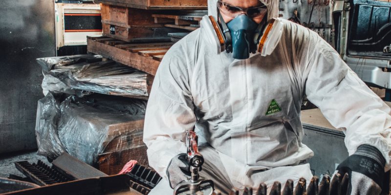 Worker wearing Lynn River's personal protective gear